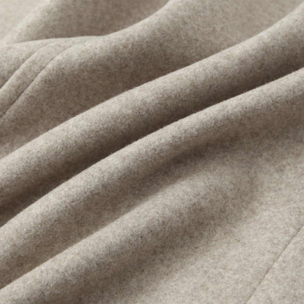 PB&ZA2024 Winter New Women's Fashion Simple Loose Warm Collar Soft Long Double breasted Woolen Coat Coat