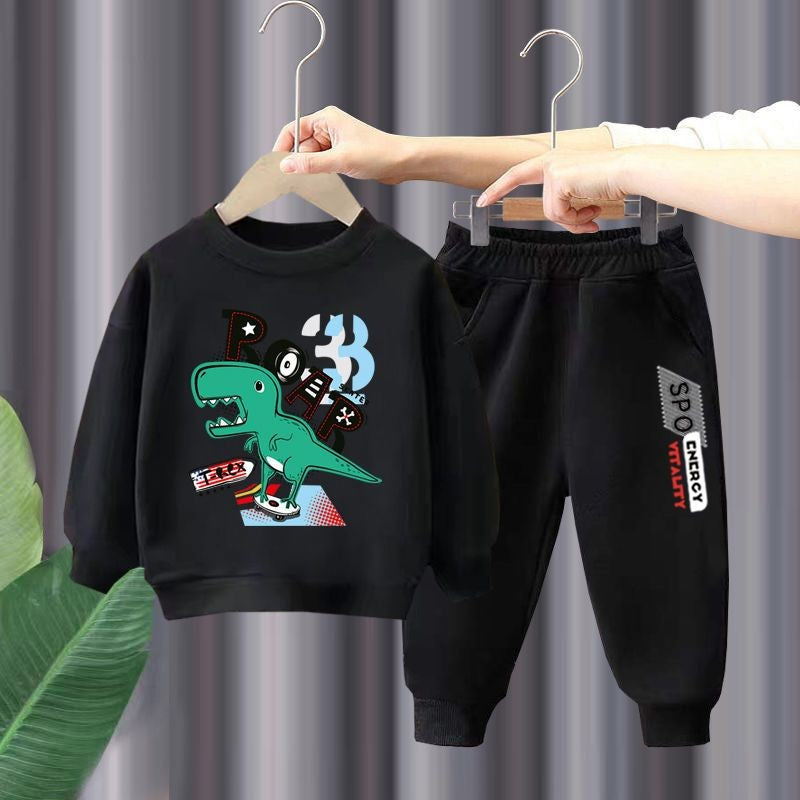 Autumn Baby Boy Clothes Dinosaur Printed T-shirts and Pants 2 Pieces Set Children Girls Casual Top Bottom Outfits Tracksuits