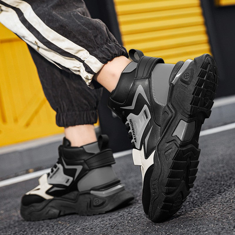Fashion Thick Soled Men's Sneakers Height Increasing Shoes Casual Sports Shoes Versatile Men's Shoes Platform Skateboard Shoes