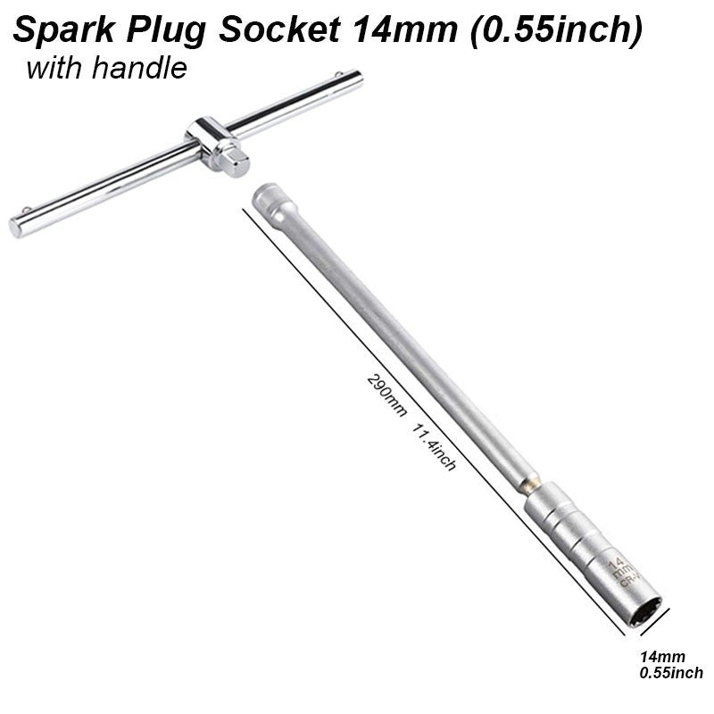 Chave Magnética Soquete Vela Ignição Ferramenta Cachimbo Articulada Extensor Longo Instalar Substituir Kit Reparo Torque Remover Folga 14mm 16mm Carro Automotivo