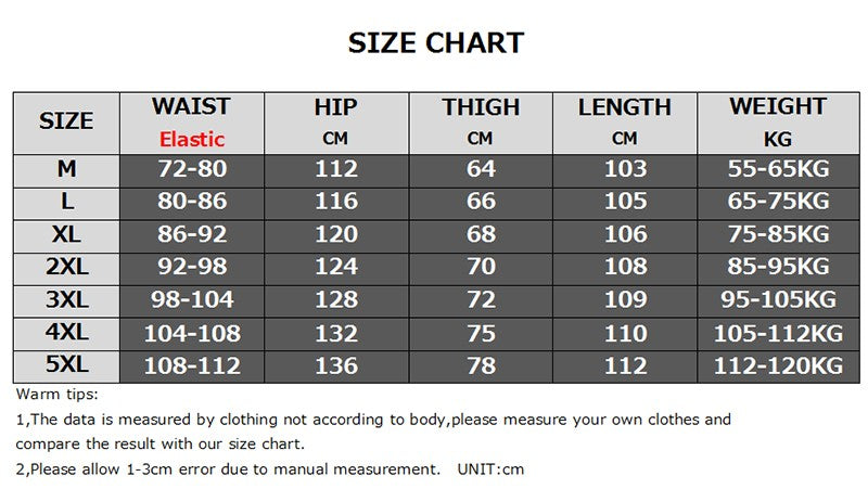 Big Size Men's Casual Sports Pants Stretch Waist Tactical Cargo Pants Man Hiking Pants Joggers Cotton Trousers