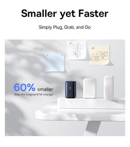 Baseus Picogo 67W GaN Charger PD Charger Type C USB Charger Fast Charging Phone Charger For iPhone 17 16 Travel Charger Portable