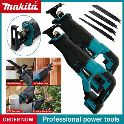 Serra Sabre Makita Sem Escova, Serra Sabre Portátil, Ferramentas Elétricas Sem Fio Com 4 Lâminas De Serra Para Bateria 20V 18V