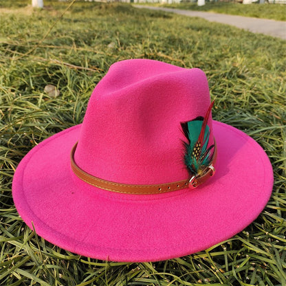 Chapéu Fedora Novo de Camurça 2023 Masculino e Feminino Outono Chapéu Panamá Jazz Estilo Britânico Elegante Retrô Fedora Chapéu de Aba Larga