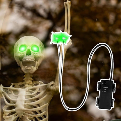 Glowing LED Eyes for Halloween Decors - Auto Timer Light Up Props for Skulls, Pumpkins, Tombstones Indoor Outdoor Spooky Decor