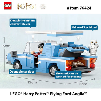 LEGO 76424 Harry Potter Voe Com o Ford Anglia, Carro Montável de Brinquedo com 2 Minifiguras, Carro Harry Potter, Presente para Meninos e Meninas a partir de 7 Anos