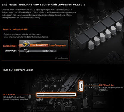 GIGABYTE New B550M AORUS ELITE Motherboard Micro-ATX Socket AM4 For Ryzen 5000 4000 3000 Series CPU Dual Channel DDR4 SATA3 M.2