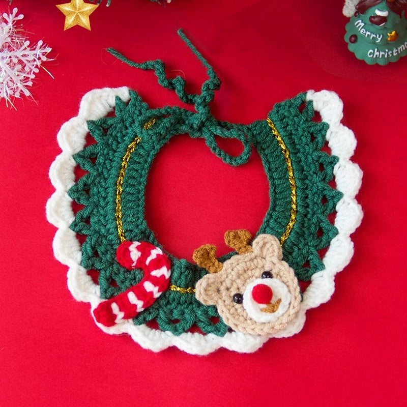 Roupa para cachorro Coleira para gato Roupa para gatos Cachecol de Natal para animais de estimação Coleira de Natal Fofo Doce Decoração para animais de estimação Gravata-borboleta Fantasia de gato Acessórios para gatos