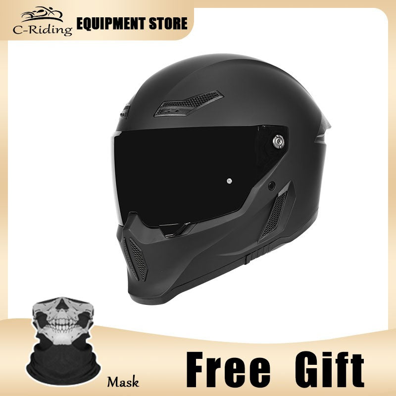 C-Riding Inverno Quente Cruising Mulheres e Homens Profissionais Chapéus de Segurança Retro Cruising Capacete Completo Certificado DOT Verão