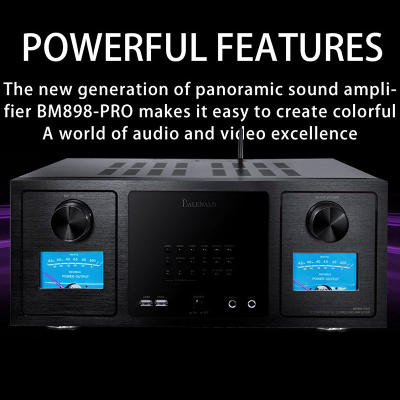 Conjunto de áudio Bluetooth de home theater com rede inteligente e 7.2 canais Balenald Dolby Atmos de última geração