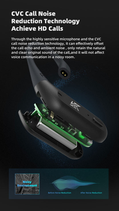 KZ AZ09 Pro True Wireless Headphones Bluetooth-Compatible 5.2 Upgrade Cable Wireless Earplugs Headset Noice Cancelling Earphones