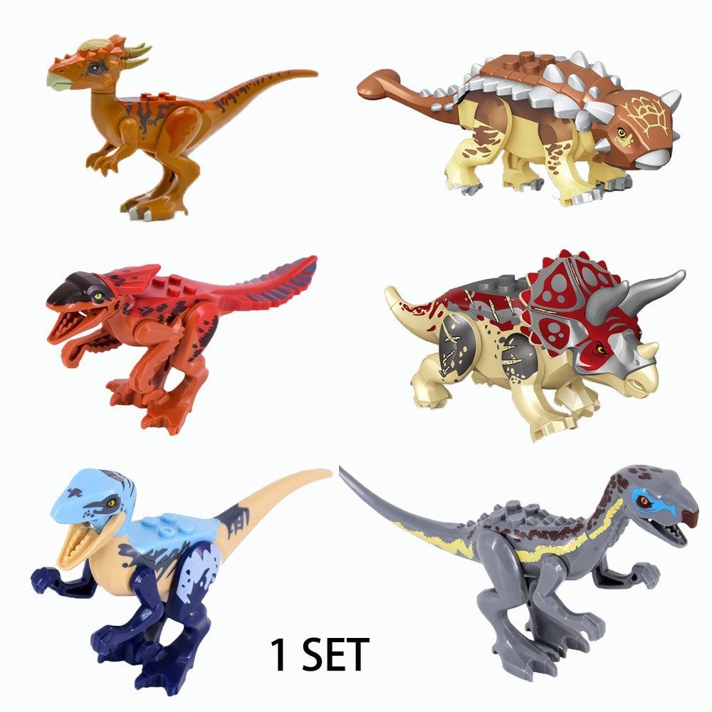 MOC Zoo Animal Building Block Accessories Set  Elephants Camel Deer Medieval Wolves Dinosaur Bricks Tyrannosaurus Model Toy