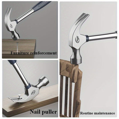 Martelo de Garra com Cabo Antiderrapante, Aço Cromo Vanádio, Ideal para Bricolagem, Decoração, Manutenção e Uso em Emergências