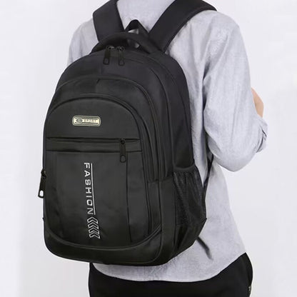 Neutral style men's and women's new double-shoulder bag made of nylon Oxford cloth, fashionable color-matching travel backpack.