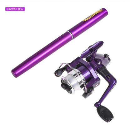 1 Conjunto de Vara de Pesca de Carretilha Telescópica Mini Portátil de Bolso, Haste de Carbono com Carretilha de Liga de Alumínio, Ultraleve para Alimentador de Peixe