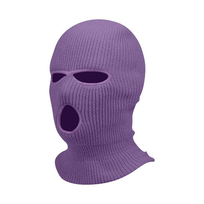 New Full Face Cover Ski Mask Hat 3 Holes Balaclava Army Tactical CS Windproof Knit Beanies Bonnet Winter Warm Unisex Caps