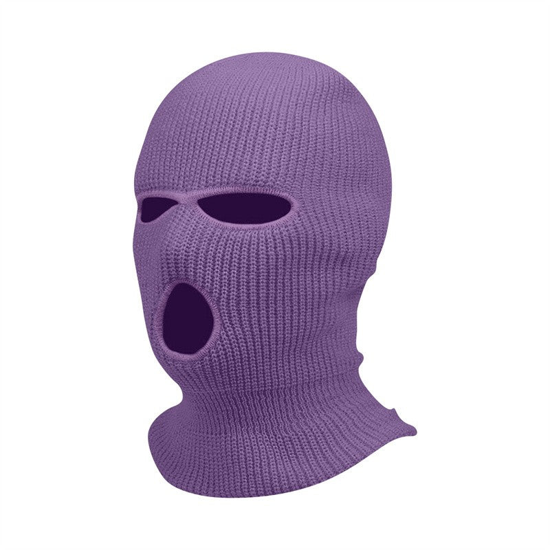 New Full Face Cover Ski Mask Hat 3 Holes Balaclava Army Tactical CS Windproof Knit Beanies Bonnet Winter Warm Unisex Caps