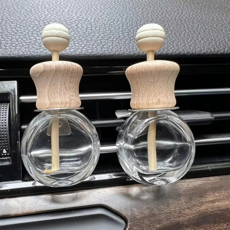 1 Unid. Frasco de Vidro Pendurado para Carro, Aromatizador de Carro, Frasco Vazio, Pingente Difusor de Aromaterapia, Decoração de Carro, Ornamento de Aromaterapia