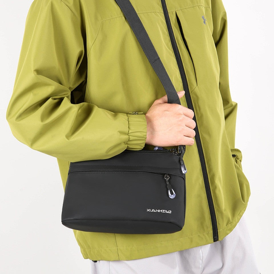 Oxford Crossbody Bag for Men Women Large Capacity Shoulder Messenger Bag Solid Color Waterproof Soft Fabric