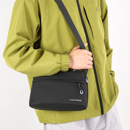 Oxford Crossbody Bag for Men Women Large Capacity Shoulder Messenger Bag Solid Color Waterproof Soft Fabric