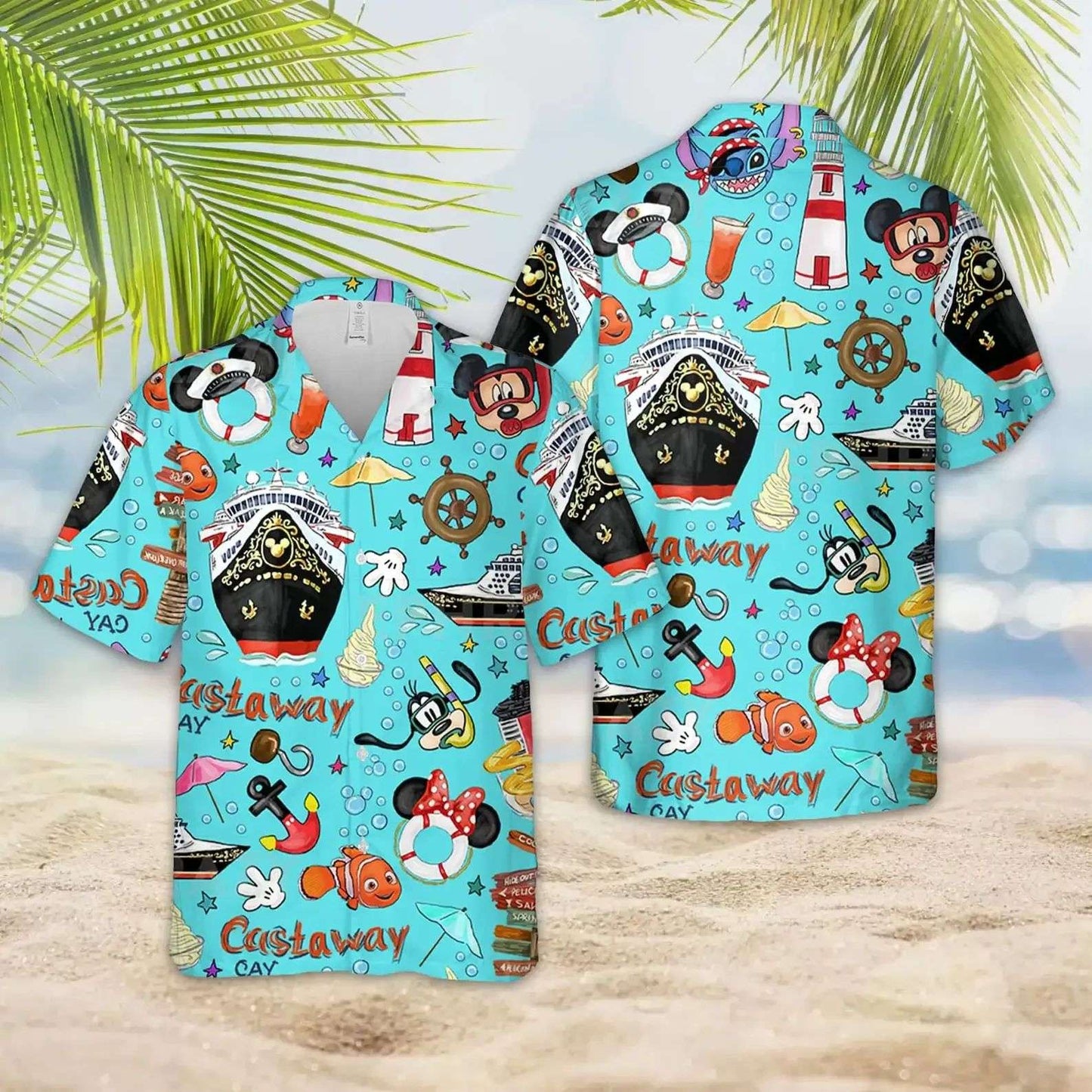 Camisa Hawaiana Con Estampado De Disney Cruise Para Hombre Y mujer, Camisa De Manga Corta Con botones, Camisa Hawaiana De Mickey