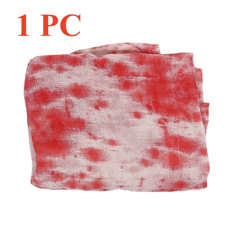 Decoração de Cena de Crime de Cadáver Falso de Halloween Pano Grosso com Estampas de Sangue 150 cm De Volta da Cova para Decoração de Festa