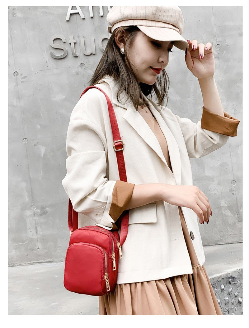 MultiLayer Waterproof Women Shoulder Bag Multifunctional Wallet Crossbody Bag Outdoor Sports Lightweight Phone Purse With Zipper