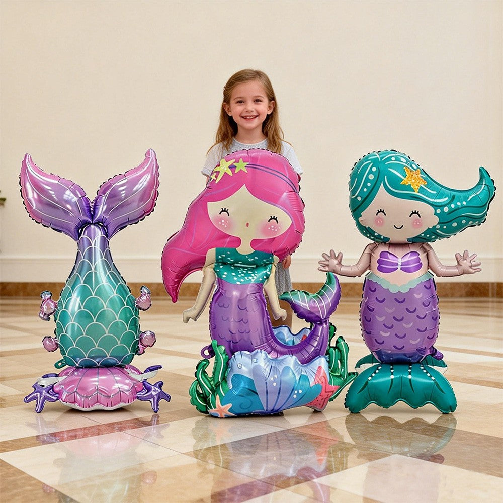 Big Upright Mermaid Tail Balloon Mermaid Balloon Wedding Baby Shower Kids Girls Birthday Decor Mermaid Birthday Party Decoration