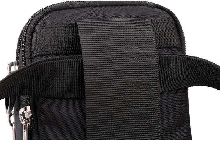 Fashion 3 Layers Men Small Shoulder Bag High Quality Durable Nylon Male Handbag Portable Messenger Bag Flap Mini Waist Bag