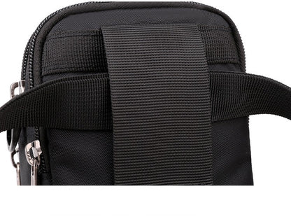 Fashion 3 Layers Men Small Shoulder Bag High Quality Durable Nylon Male Handbag Portable Messenger Bag Flap Mini Waist Bag