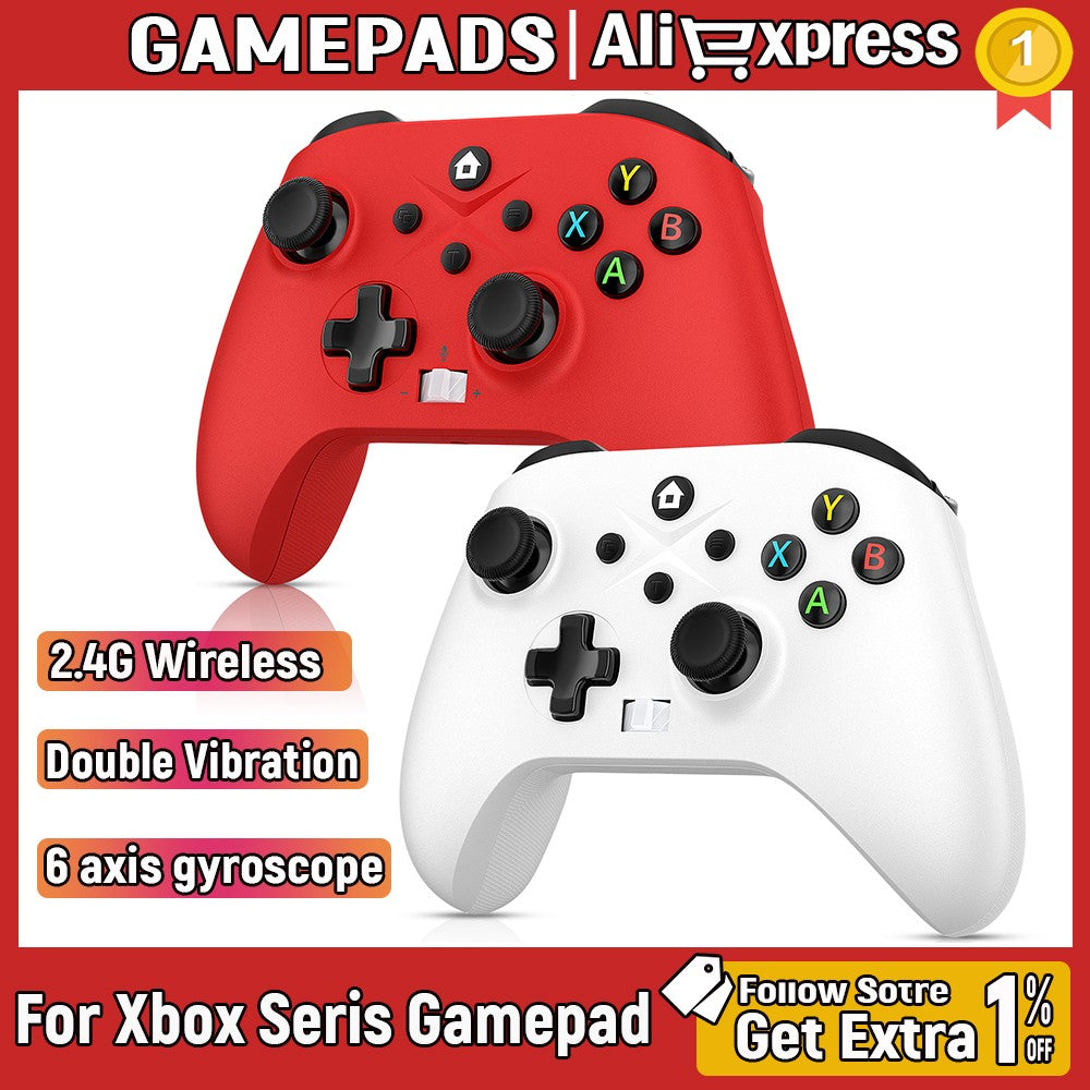2.4G Wireless Gamepad For Xbox One ,Xbox Seris S ,X Control Xbox With Dual Vibra/Six Axis Multi Game Xbox Controller