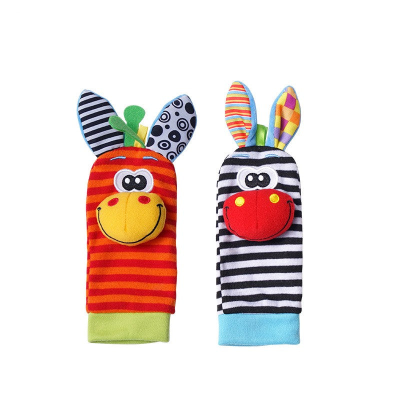 CONJUNTO DE 2 CHOCALHOS DE BEBÊ Brinquedos De Pelúcia Fofos Chocalhos De Pulso Meias De Pés Para Bebês De 0 a 12 Meses Menino Menina Presente Para Recém-Nascido