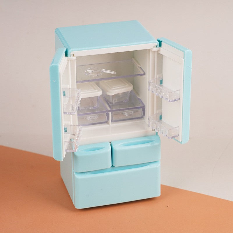 Playhouse Toys 1:12 Doll House Mini Refrigerator Miniature Food Play Kitchen Scene Pocket Furniture Miniatures Landscape Decora