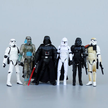 Hot selling black warrior white warrior transparent clone soldier 3.75 inch joint movable ornaments, gift