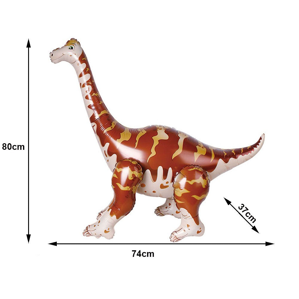 Dinosaur Party Decor 32inch Dinosaur Number Balloons 1-3 Year Olds Kid Birthday Baby Shower Matte Cartoon Foil Balloon Decors