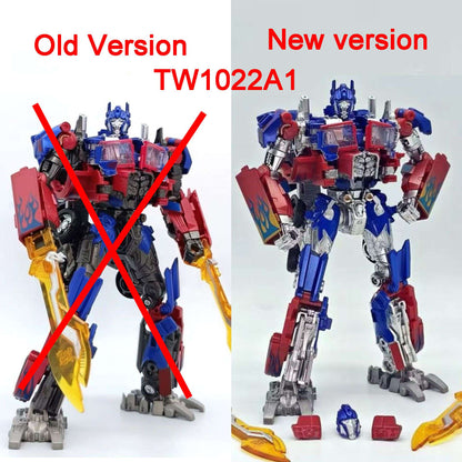 Baiwei Shockwave TW1028 Transformation Toys Sentinel Prime TW1024 Modelo Ironhide TW1026 Robô Bumblebee TW1025 Boneco TW1030