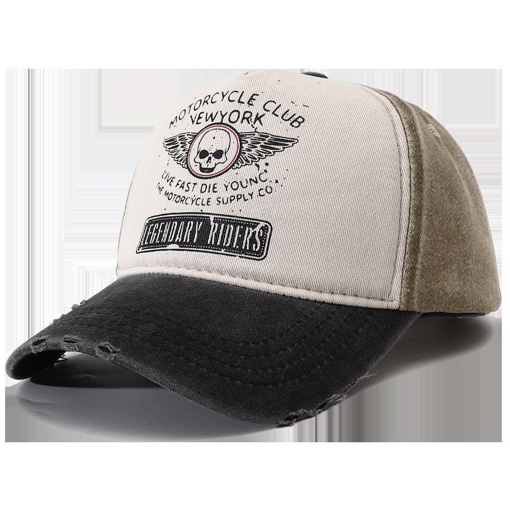 2023 New Punk Motorcycle Cap Casquette Femme Skull Print 5 Panel Baseball Hat Hip Hop New York Snapback Caps for Women Men Bones