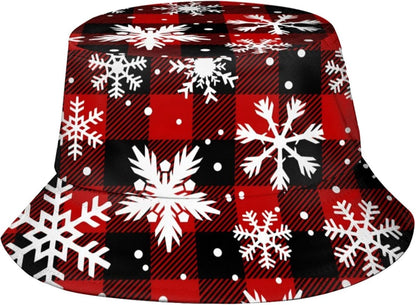 Funny Christmas Bucket Hat New Year Fisherman Hat for Women Men Packable Outdoor Travel Beach Sun Cap