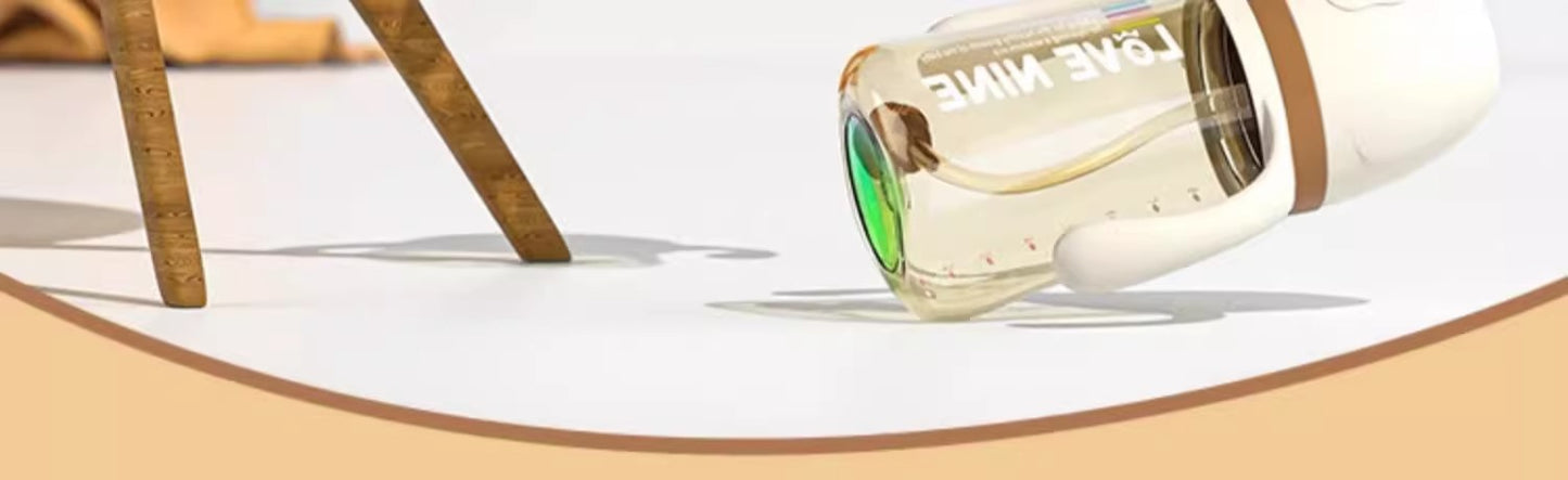 300ML PPSUTemperature-Sensitive Anti-Flatulence Feeding Bottle Baby Straw Cup Drop-Resistant Direct Drink No-Spill Cup1-3Weaning