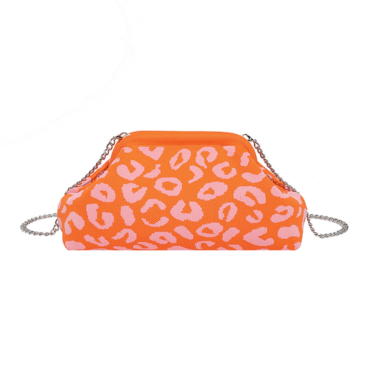 Dopamine Leopard Print Clutch Bag with Detachable Strap Leopard Crossbody Bag Women's Fashion Handbags for Women and Girls