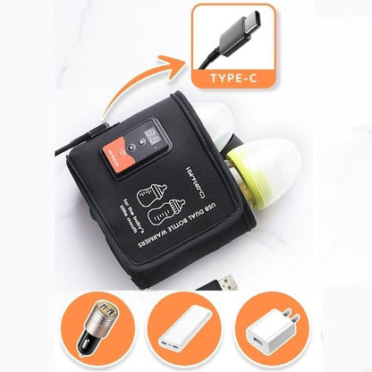 Milk Dispenser Usb Double Bottle Insulation Sleeve Baby Bottle Insulation Case L8RB