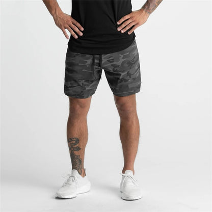 Men Running Bodybuilding Shorts Man Summer Gyms Workout shorts Male Breathable Quick Dry Sportswear Jogger multi-pocket Shorts