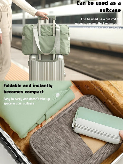 Waterproof Foldable Travel Duffle Bag Large Capacity Carry On Tote Luggage Storage Bag with Multiple Pockets