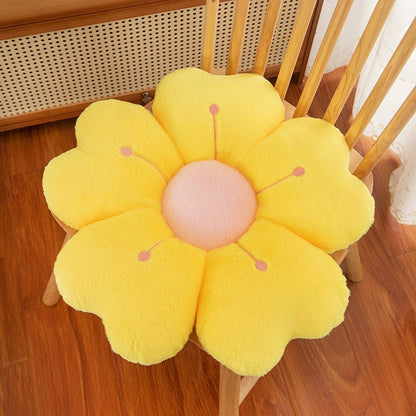 Flower Plush Throw Pillow Cute Daisy Stuffed Cushion Kawaii Sleeping Pillow Soft Office Chair Back Cushion Pet Mat Home Decor