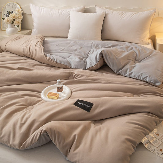 High Quality Autumn Winter Double Bed Quilt Mix Color Soy Fiber Queen Size Comforter Thick Warm Duvets Can Be Used As Quilt Core