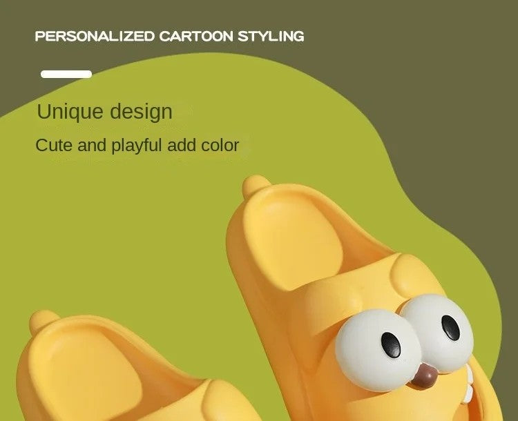 Tongue Kiss Slippers Big Eye Dog Slippers,Cute Funny Big Eye Dog Fun Cartoon Package Head Eva Slippers For Women