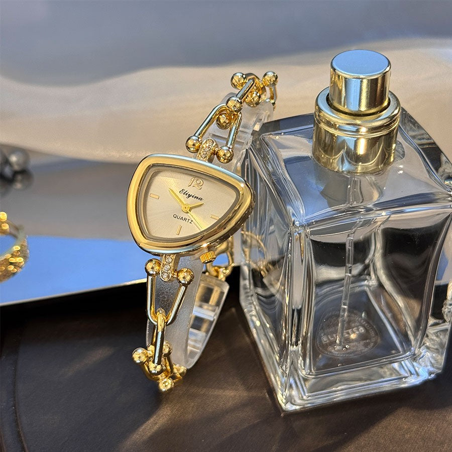 Ladies' Fashionable Trendy U-Shaped Quartz Watch with New Polygonal Alloy Case Must-Have Accessory for Trendy Outfits