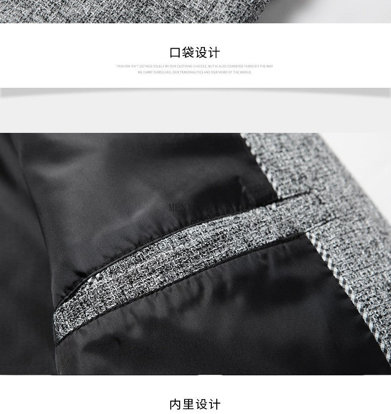 Men's Blazer Casual Suit Spring Thin Middle-aged Top Jacket Blazers for Men Men Suit