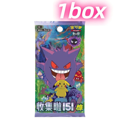 Cartas Pokémon TCG Originais: Pacote de Booster Chinês da Coleção 151 Vol.3 da Era Escarlate e Violeta Presentes de Cartas Surpresa Eternity
