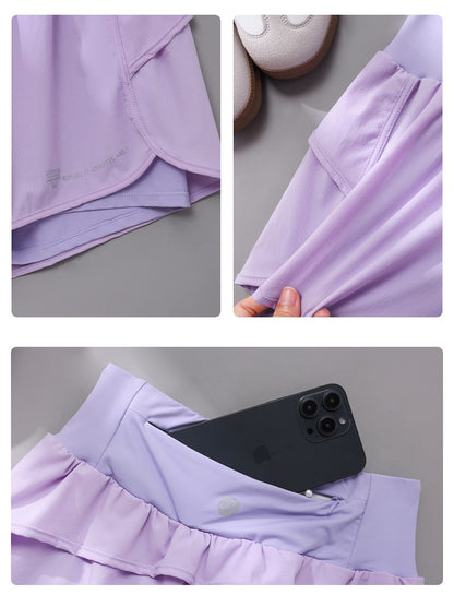 DRUR Sports Shorts Women High Waist Loose Yoga Shorts With Pocket Female Short Pants Woman's Gym Running Shorts Fitness Clothes